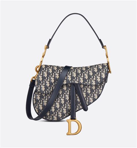 dior saddle bag strap blue|Dior saddle bag on model.